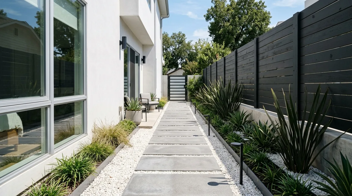 Plant-Lined Walkway